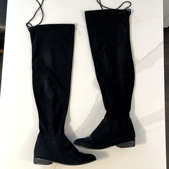 Over the knee black boots size 7.5 - Picture 1 of 8
